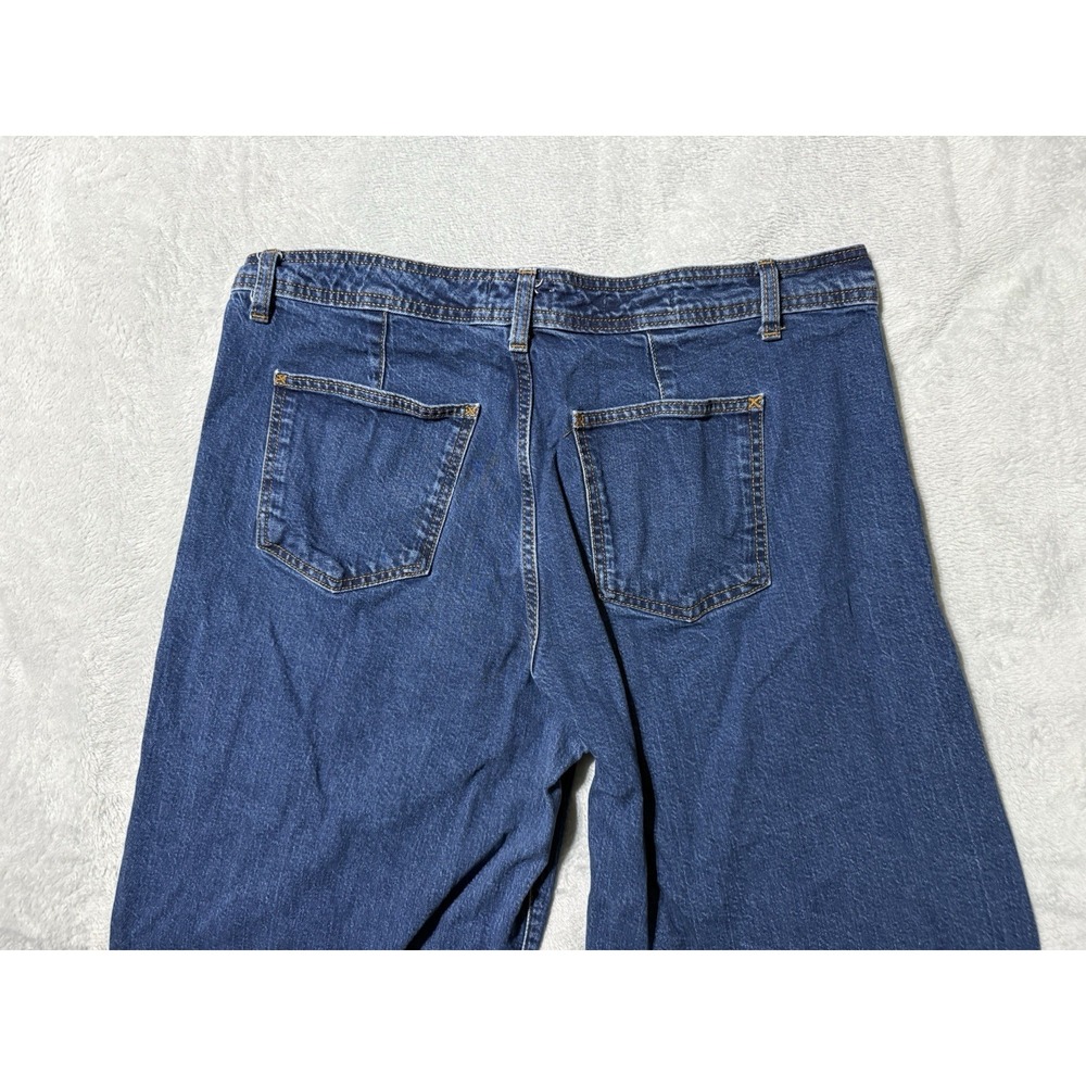Universal Thread Jeans Womens 16 Blue High Rise Sailor Wide Leg Denim 36x27.5 - Picture 9 of 10